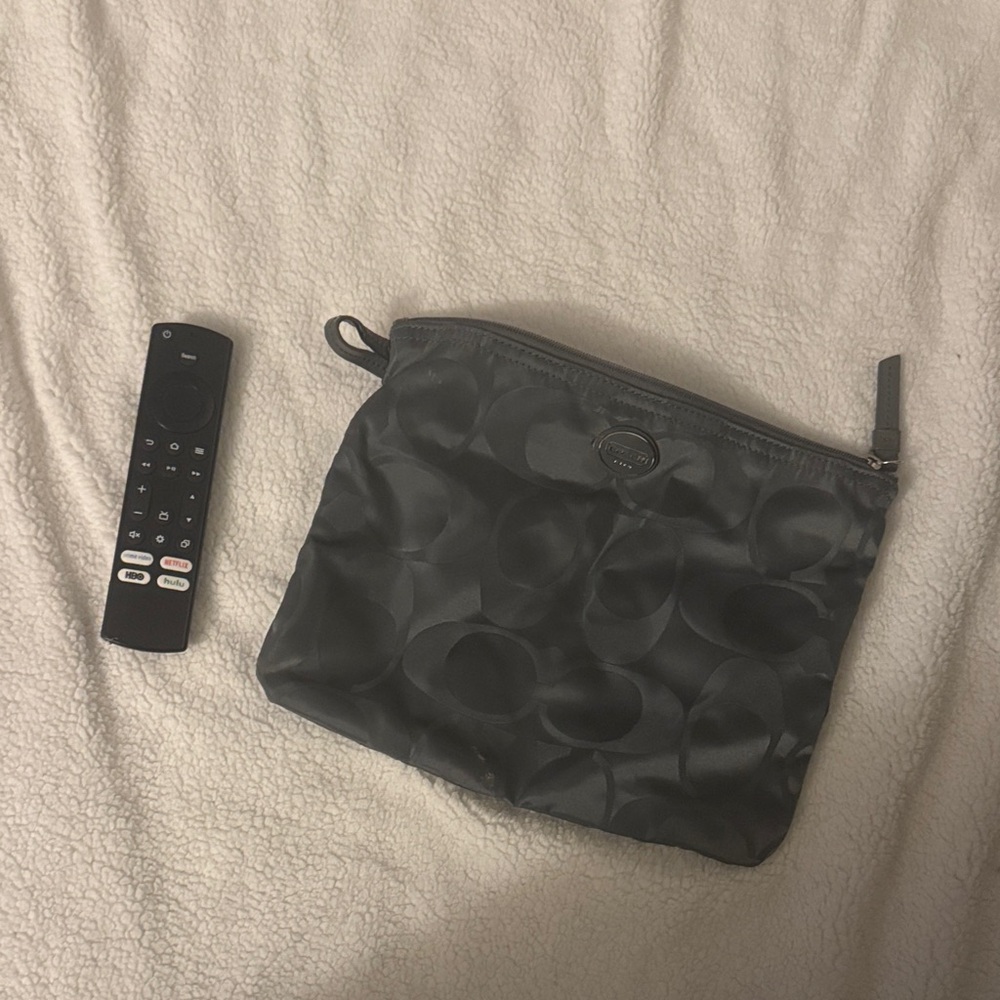 Coach Tan and Black Pouch